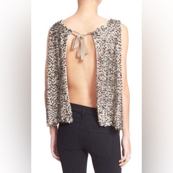 Free People Open Back Sequin Sweater Vest - Picture 2 of 15